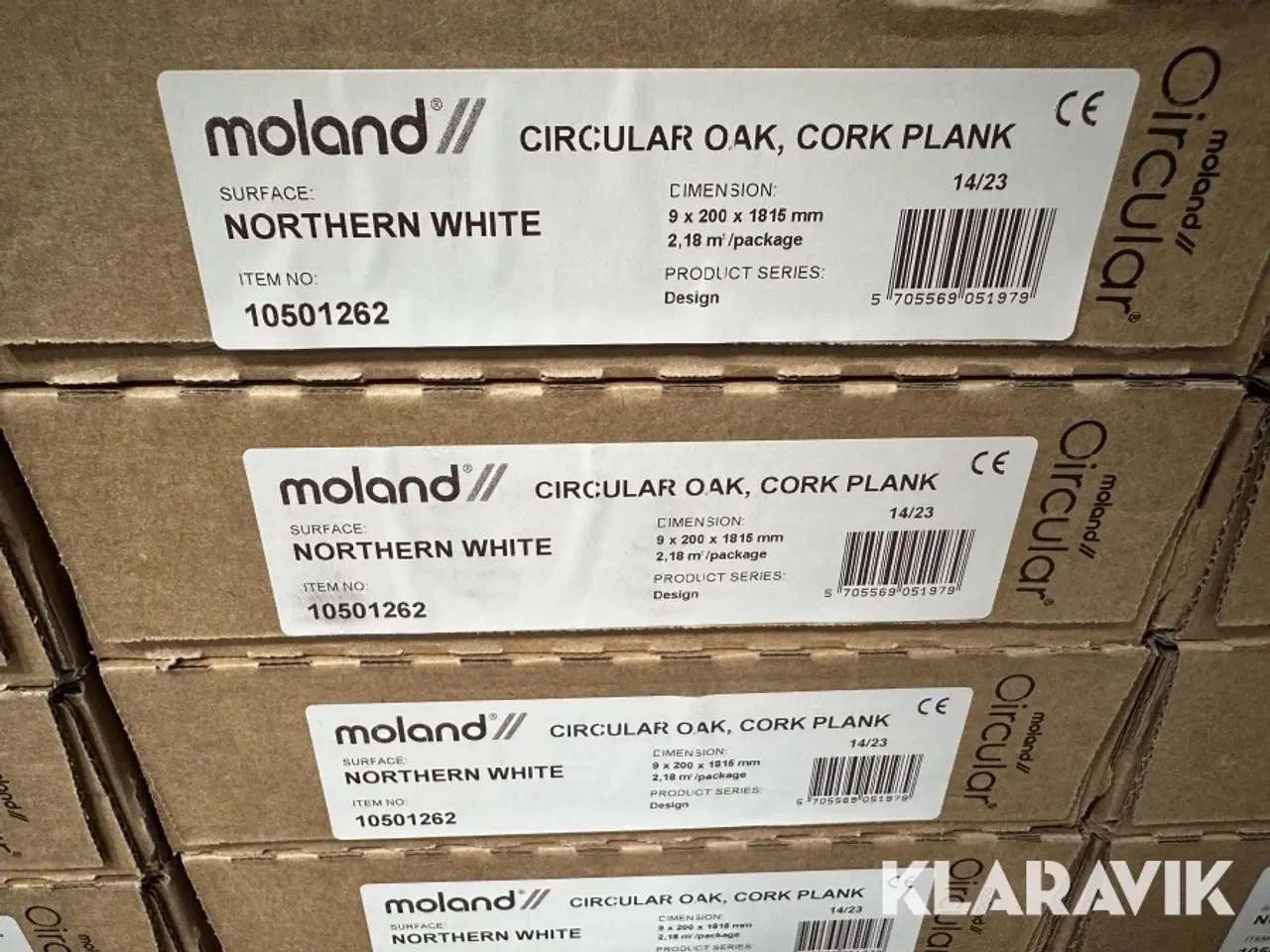 Billede 7 - Gulv Moland Oak Cork Plank Northern White - 104,64m2