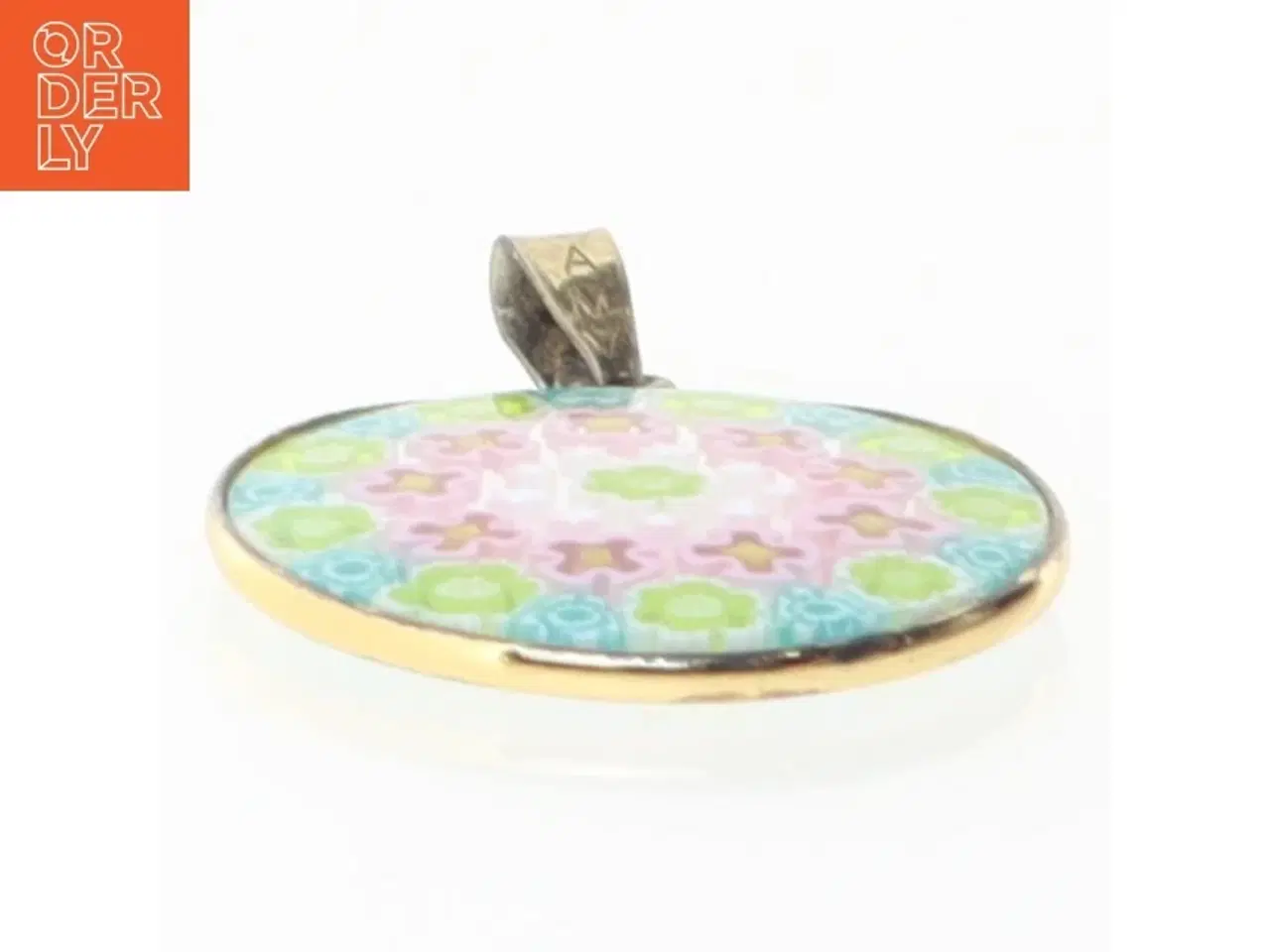 Billede 2 - Millefiori-halskædevedhæng (str. Ø. 2,5 cm)