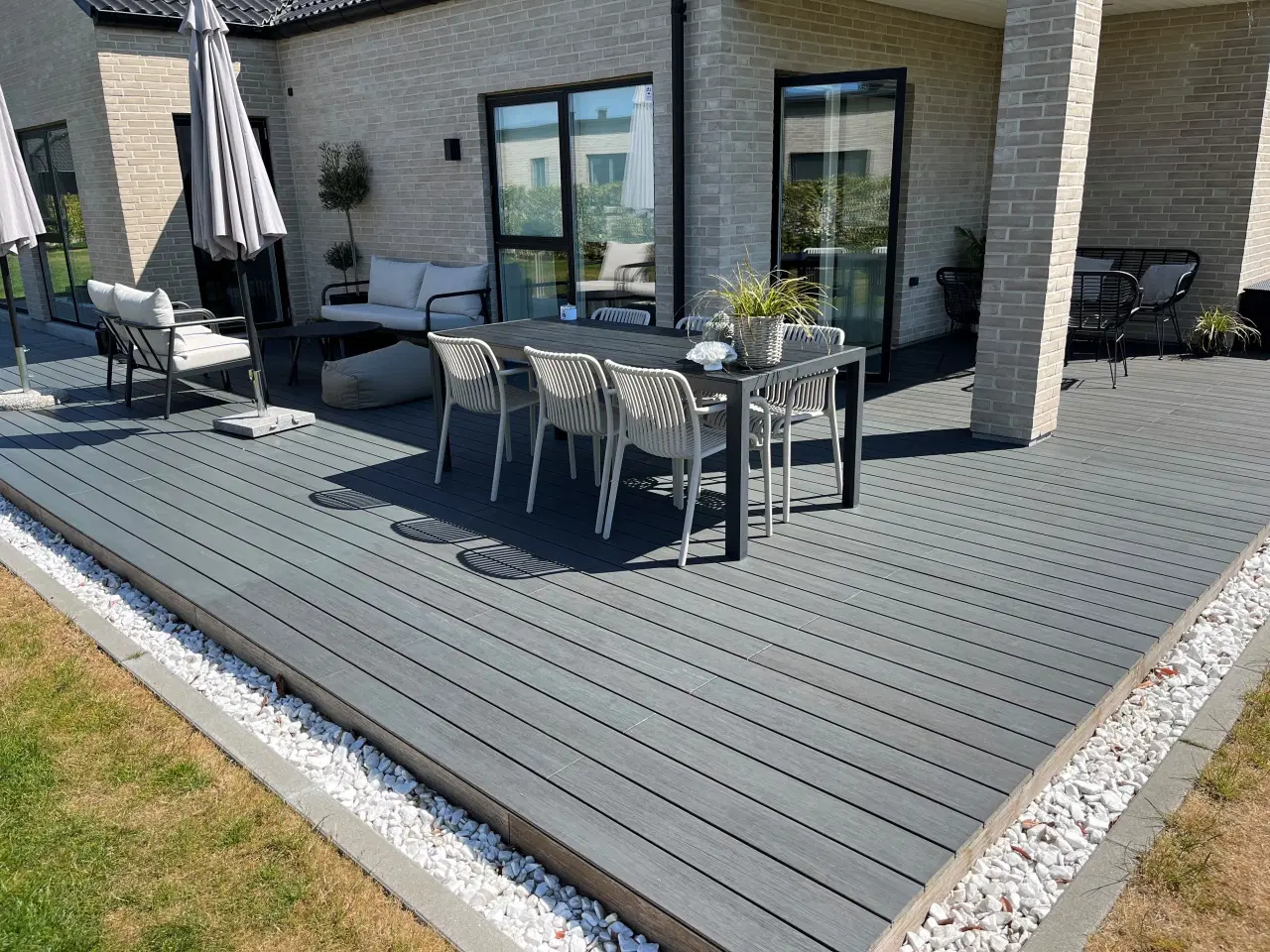 Billede 2 - Bambus terrassebrædder - 60 m2 inkl. clips. 