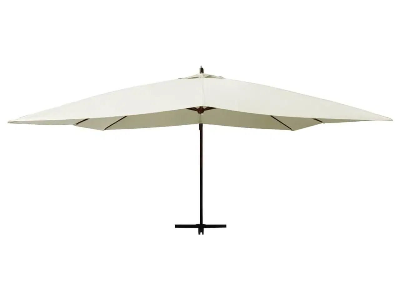 Billede 3 - Hængeparasol 400x300 cm træstang sandhvid