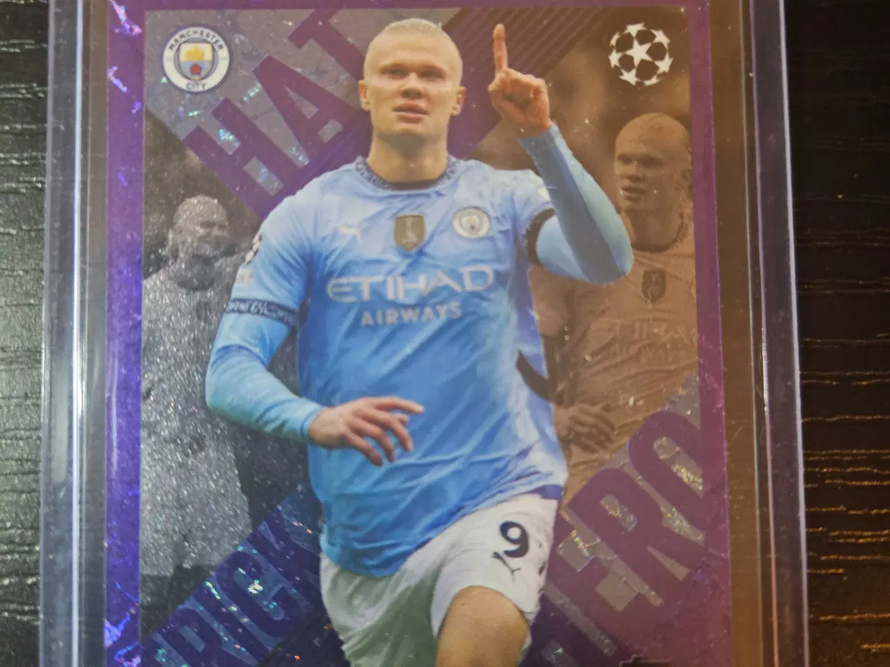 Billede 1 - Erling Haaland Hatrick Hero Purple Fodboldkort 