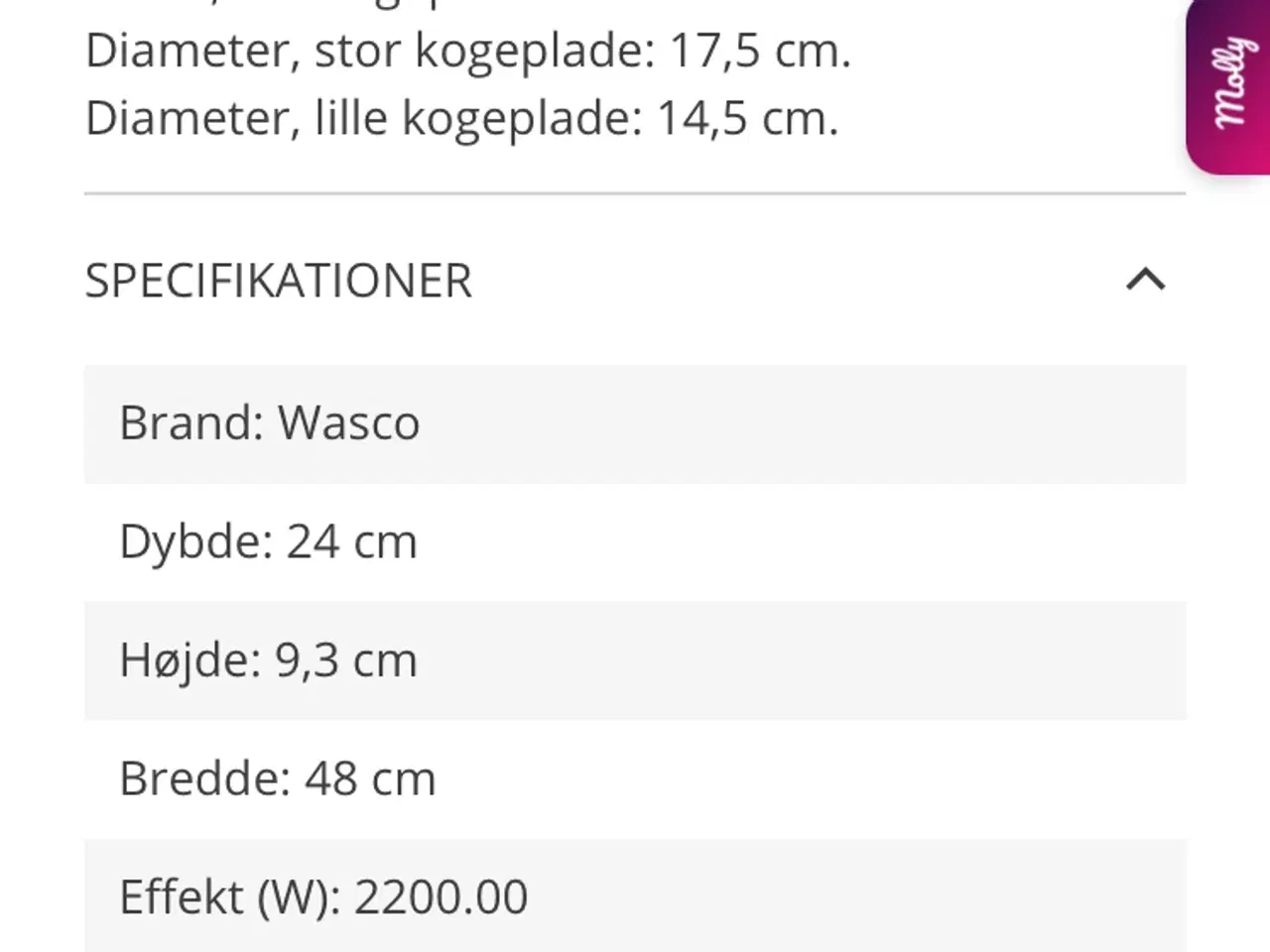 Billede 3 - Wasco kogeplade 2200 W - dobbelt