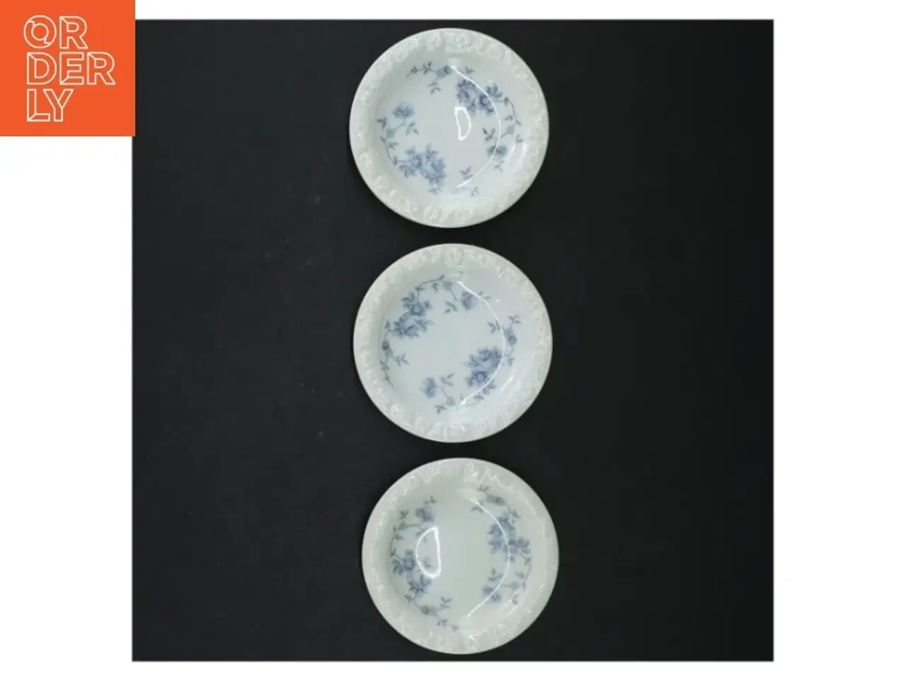 Billede 5 - Porcelænstallerkener med blåt blomstermotiv fra Rosenthal (str. Ø. 9 cm)