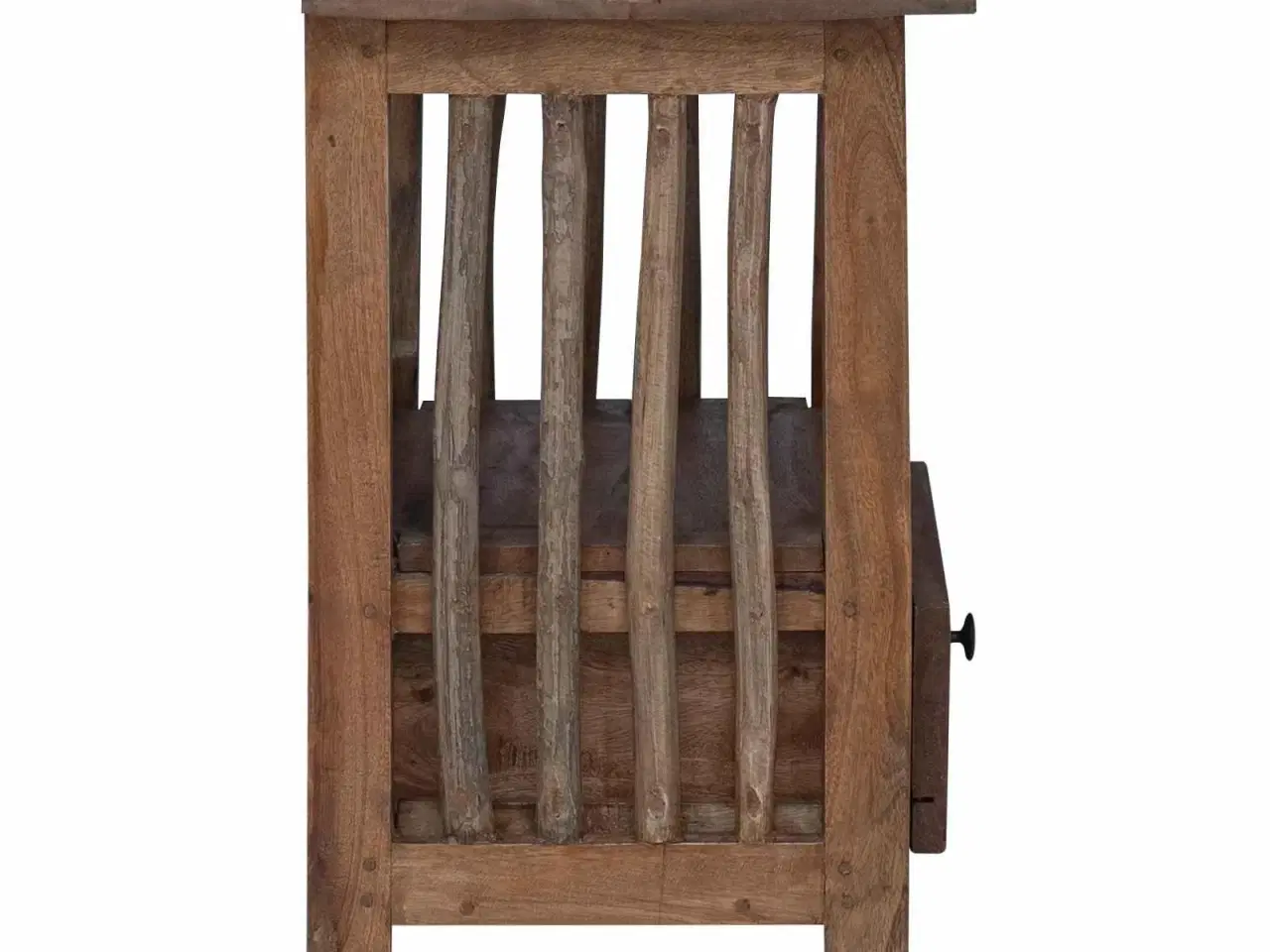 Billede 7 - Sengebord med skuffe Brun 30 x 30 x 47 cm Solid genbrugs træ