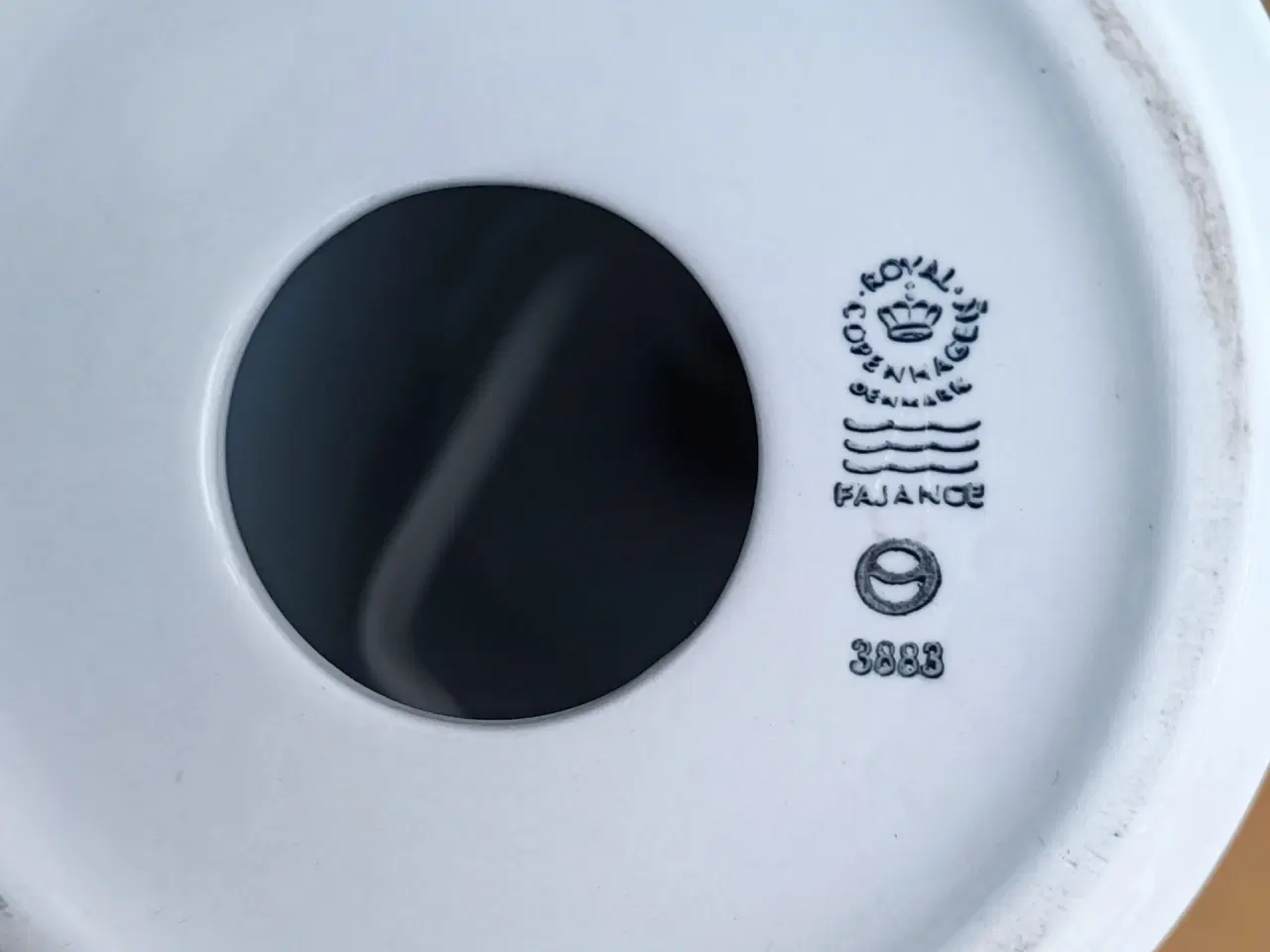 Billede 3 - Bordlampe Blå Kant Kongelig