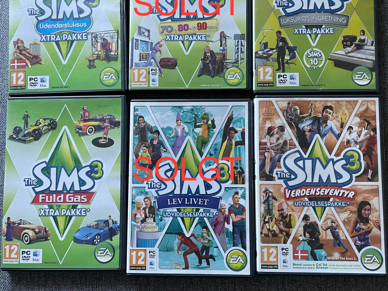 Billede 1 - The Sims 3 spil. Pris pr. stk.