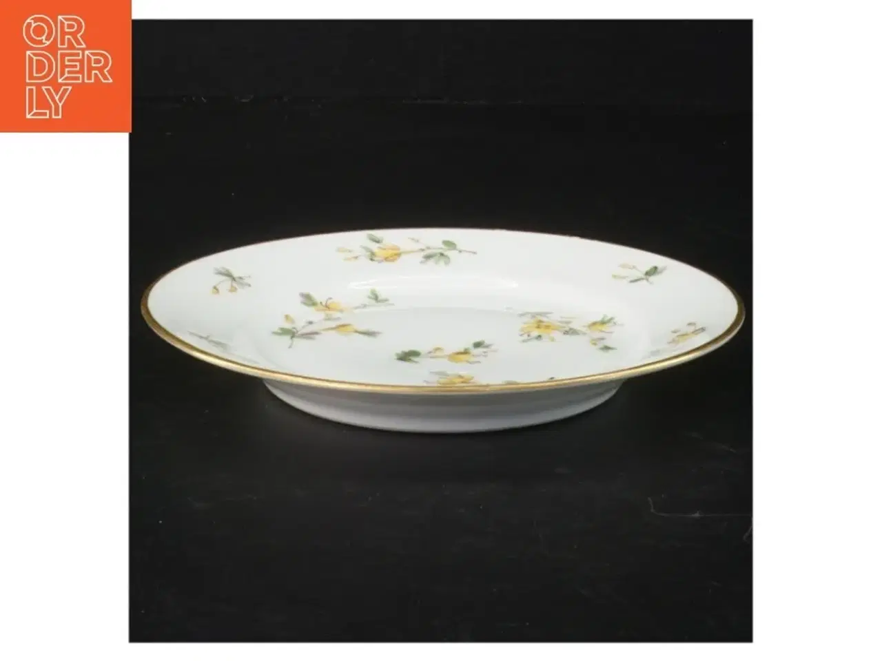 Billede 3 - Porcelænstallerkener med blomstermotiv (str. Ø 16 cm)