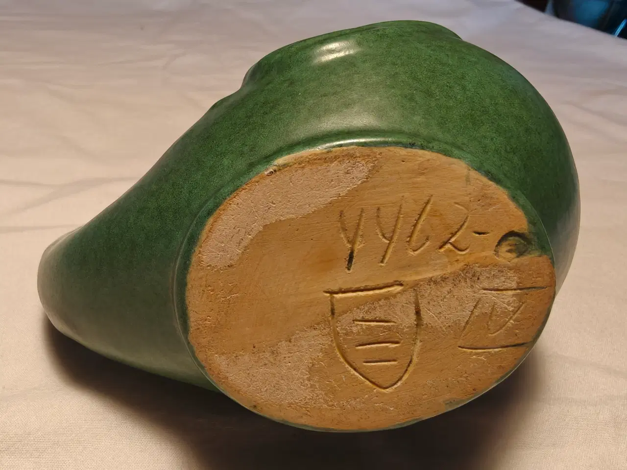 Billede 4 - Michael Andersen fiske keramik kande grøn