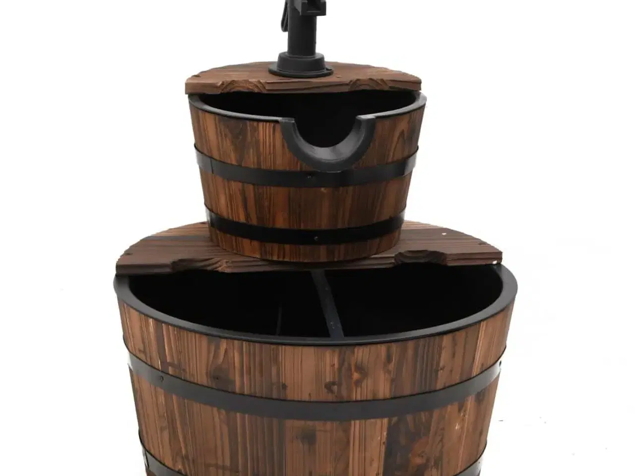 Billede 4 - Fontæne med pumpe 44,5x44,5x58 cm massivt fyrretræ