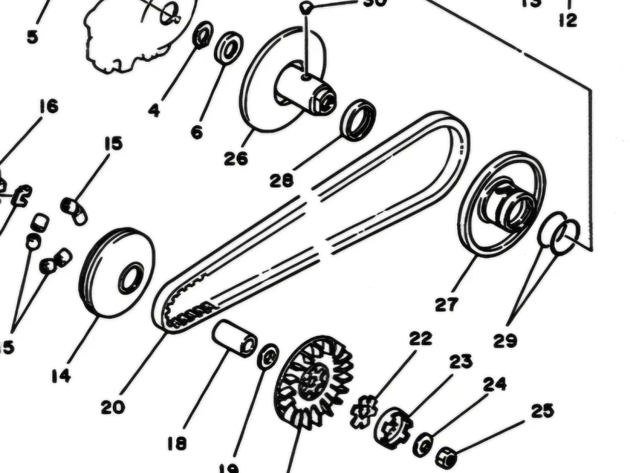 Billede 1 - Ny original kilerem til Yamaha Jog