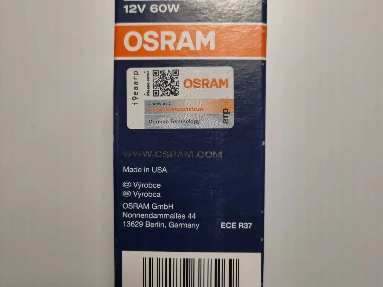 Billede 4 - Osram HB3 12v 60w forlygtepærer 