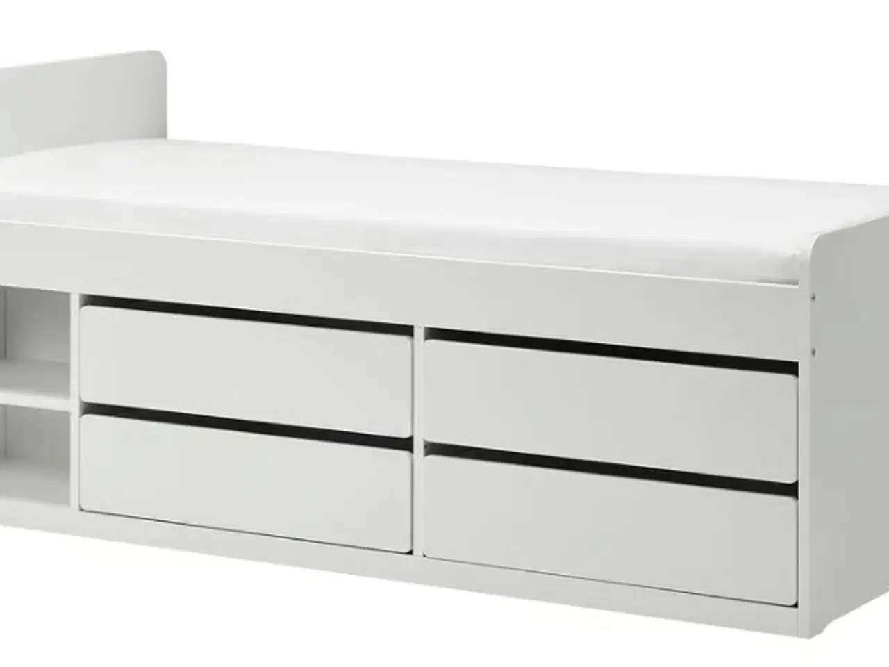 Billede 6 - Seng med opbevaring, hvid