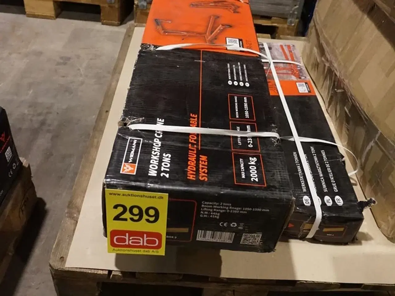 Billede 3 - Widmann GR-2T Værksteds/motorkran 2000 kg, med sammenklappelig ben.