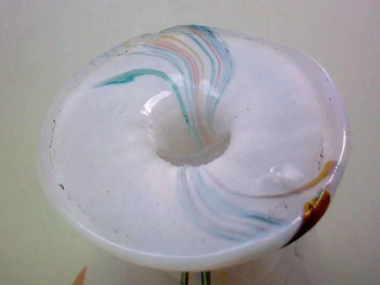 Billede 3 - Bornholm håndlavet glasvase Snogebæk glaspusteri