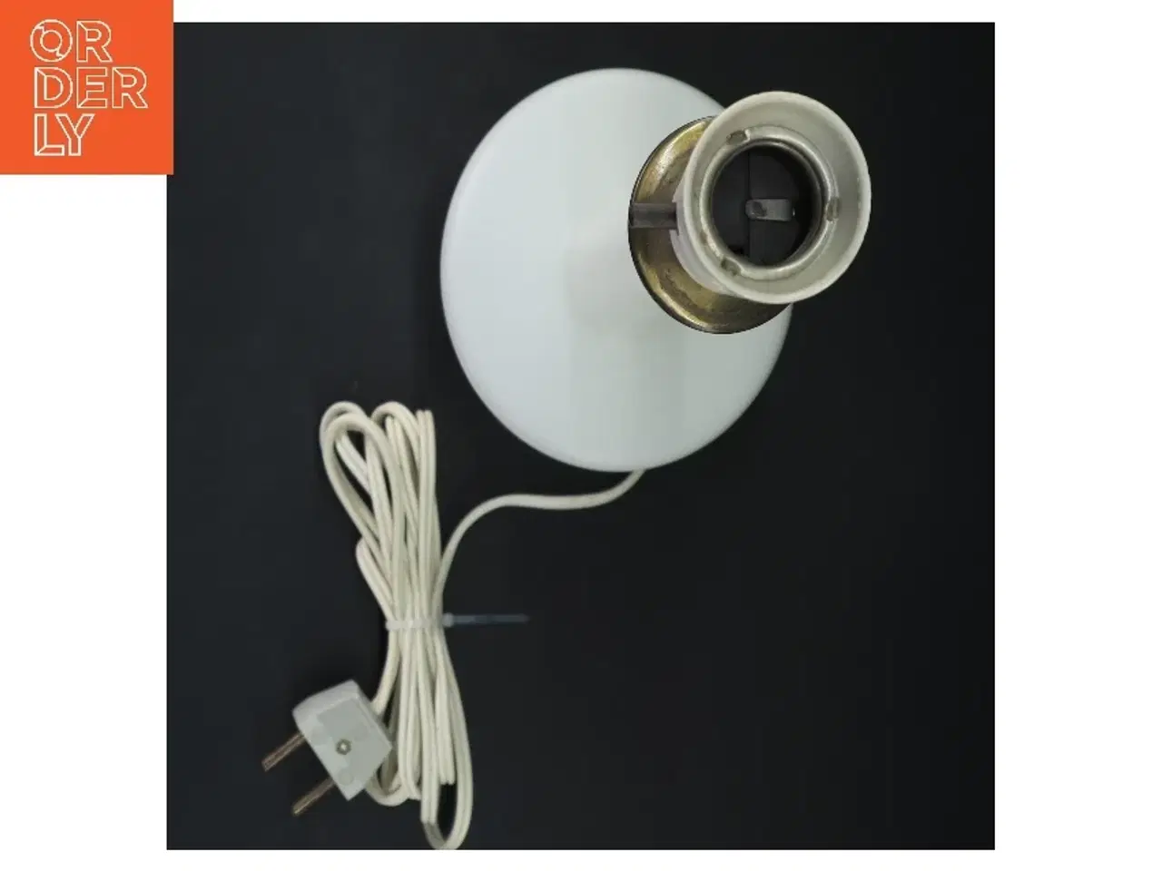 Billede 3 - Hvid bordlampe fra Kastrup (str. 36 cm)Fra 1959