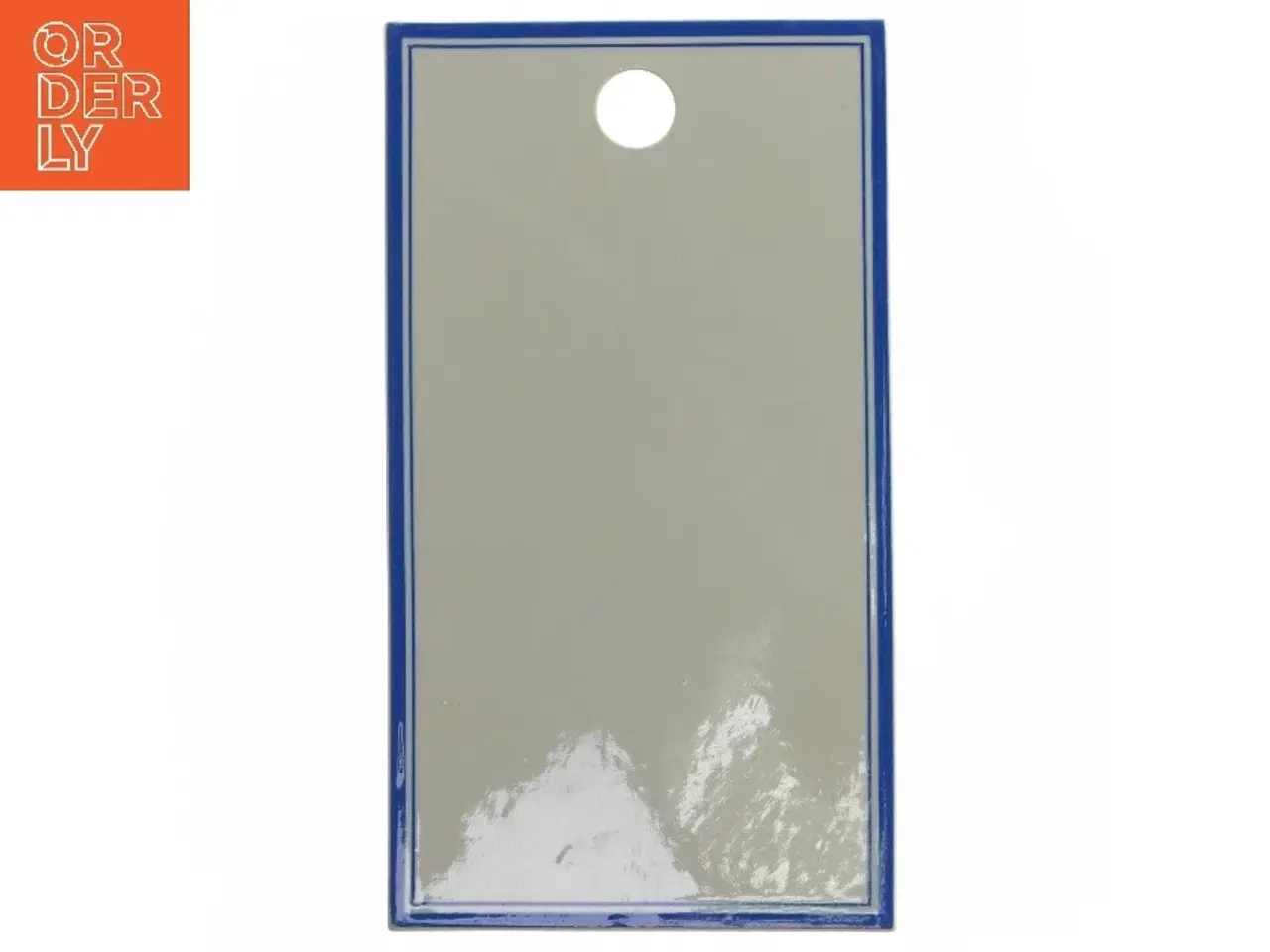 Billede 1 - Smørebrik med blå kant (str. 20x11 cm)