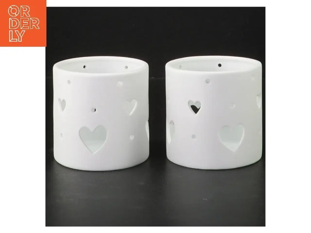 Billede 1 - Hvide fyrfadslysestager fra Scandinavia Gifts (str. 8 cm)