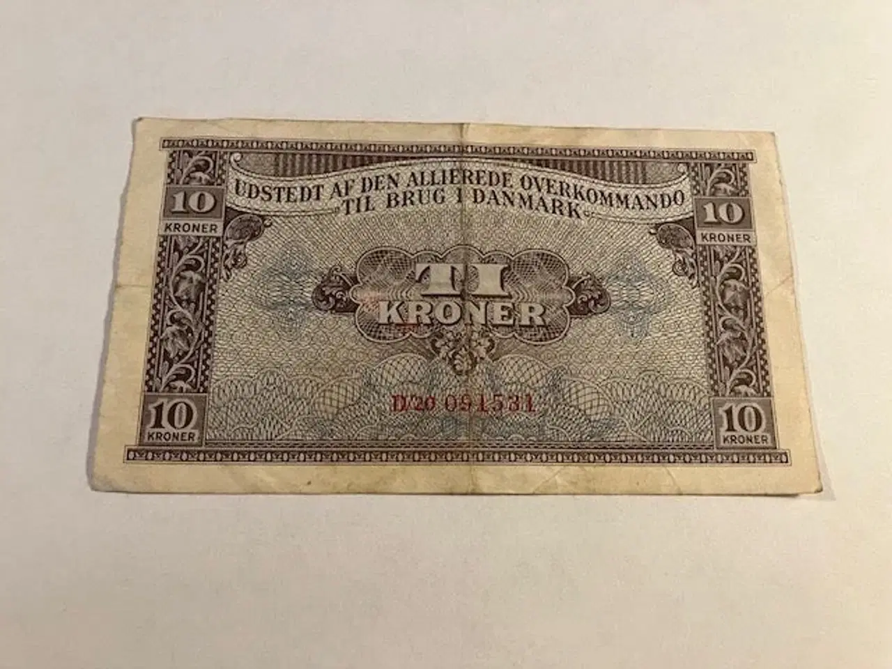 Billede 1 - 10 Kroner Den Allierede Overkommando Danmark