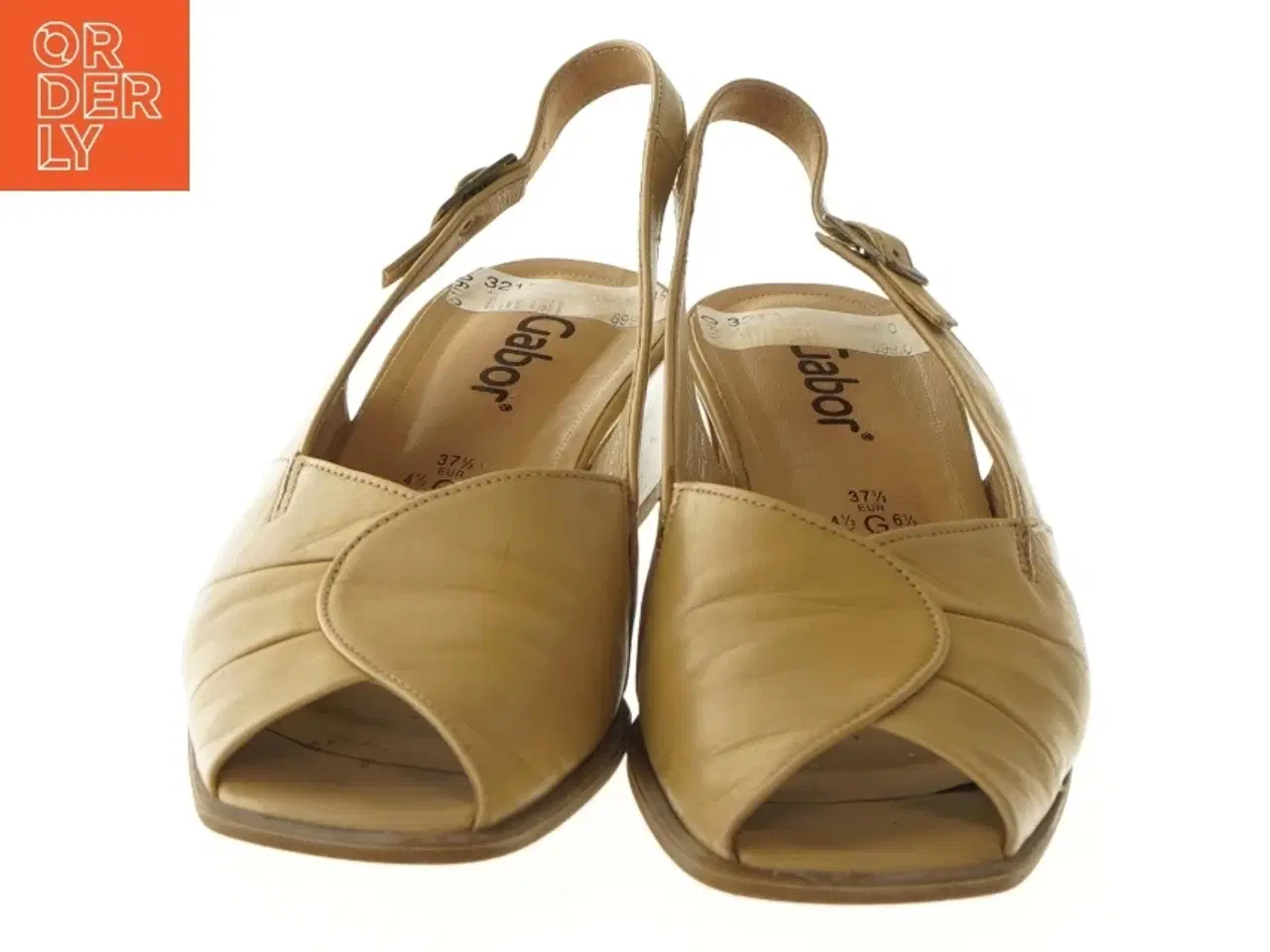 Billede 3 - Beige sandaler med lukket tå fra Gabor (str. 37,5 )