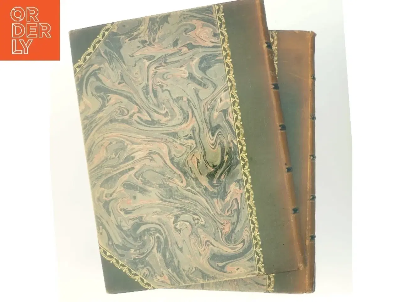 Billede 3 - Antikke bøger med marmoreret cover (Bog)