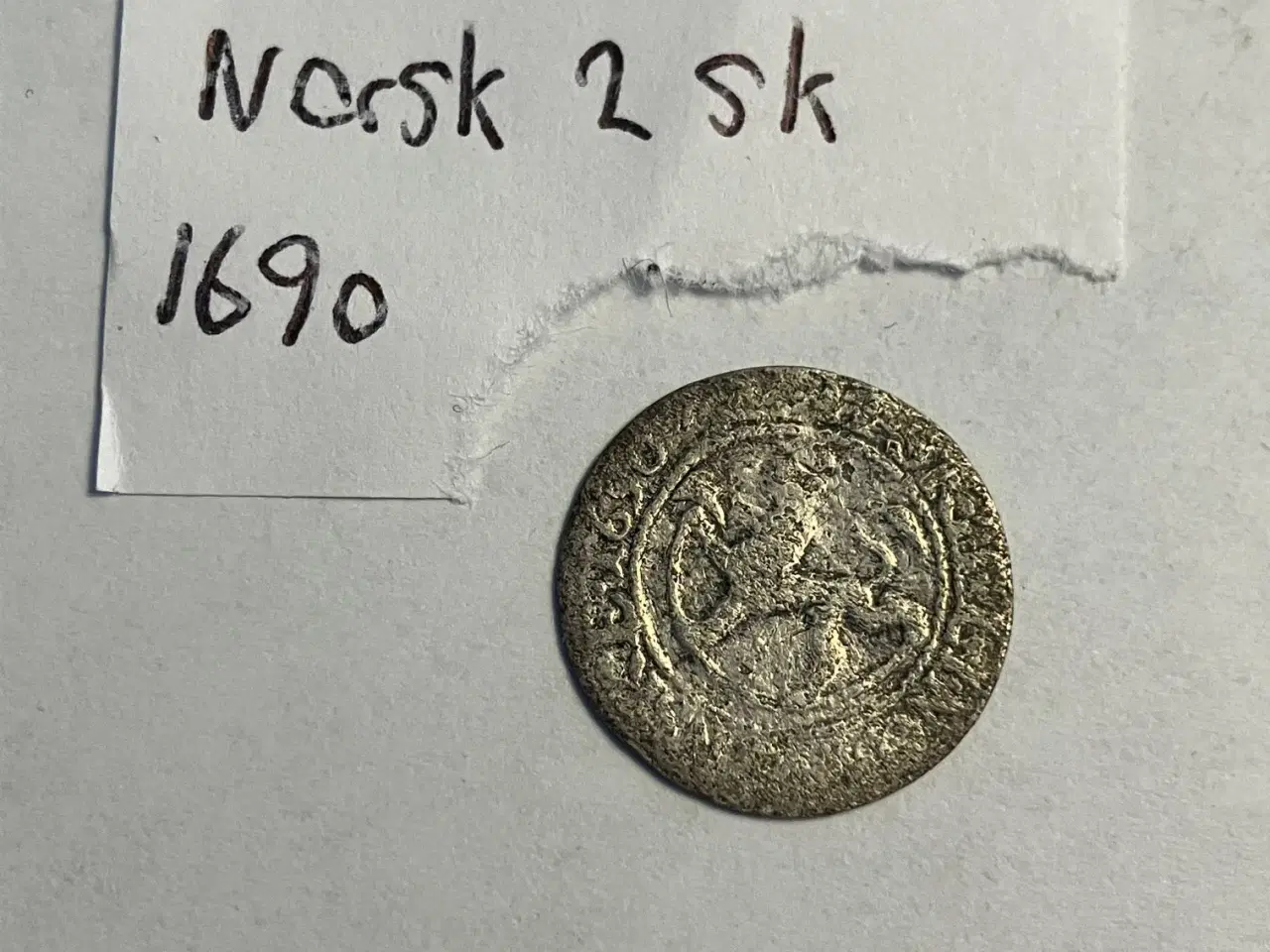 Billede 1 - 2 Skilling 1690 Norge