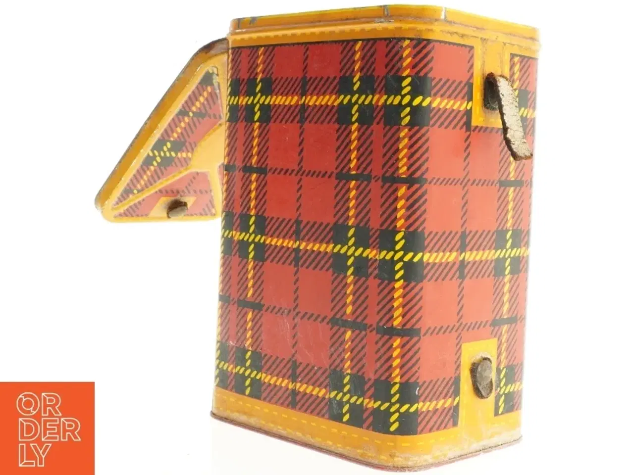 Billede 4 - Skotsternet metal dåse (str. 27,5 x 19 x 14 cm)