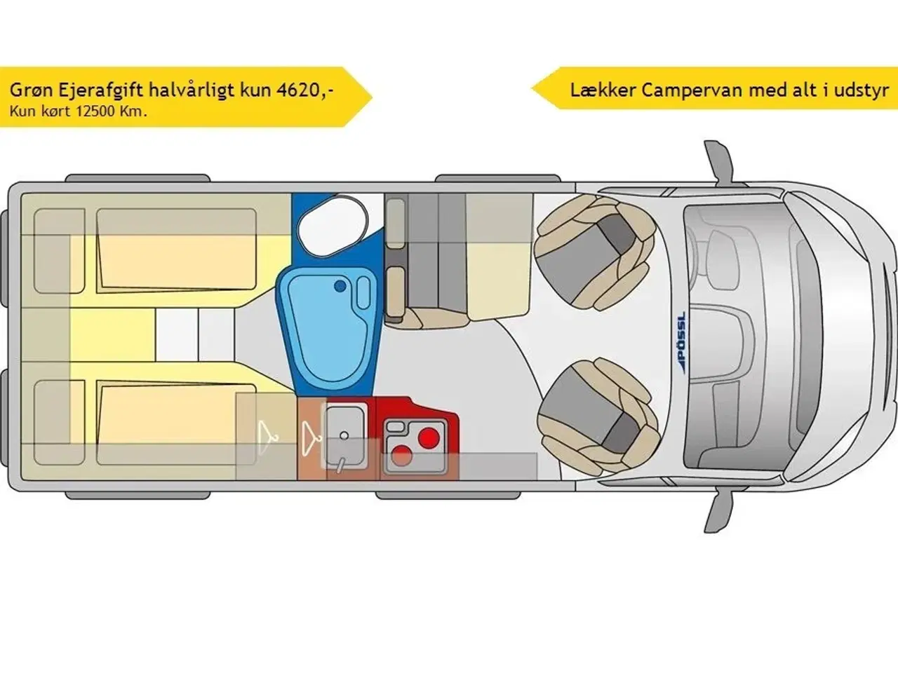 Billede 4 - 2020 - Pössl   Lækker Campervan med alt i udstyr fra Hinshøj Caravan