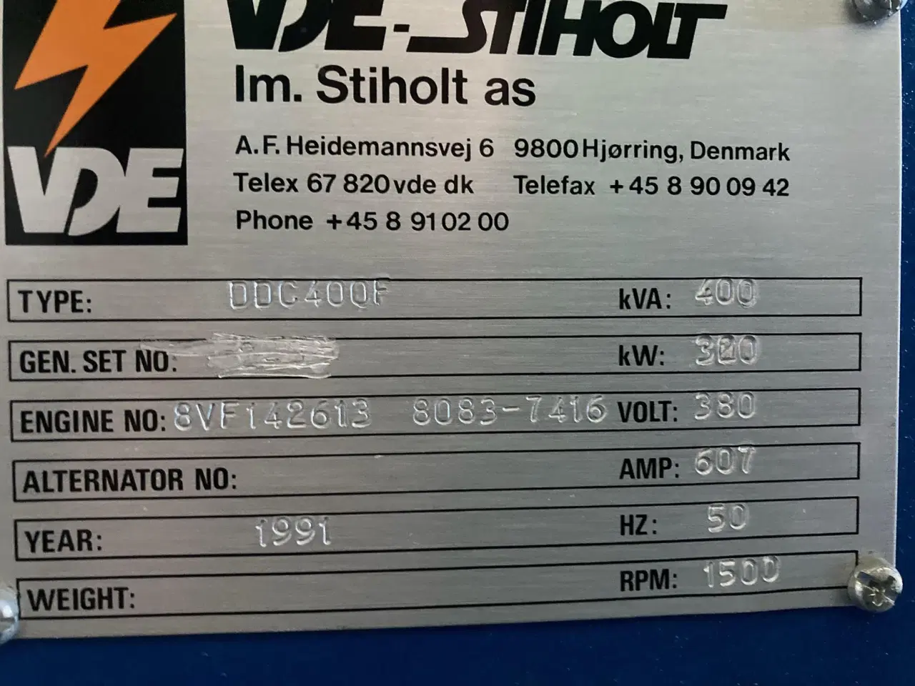 Billede 3 - Flot generator med detroit motor, kørt 380 timer.