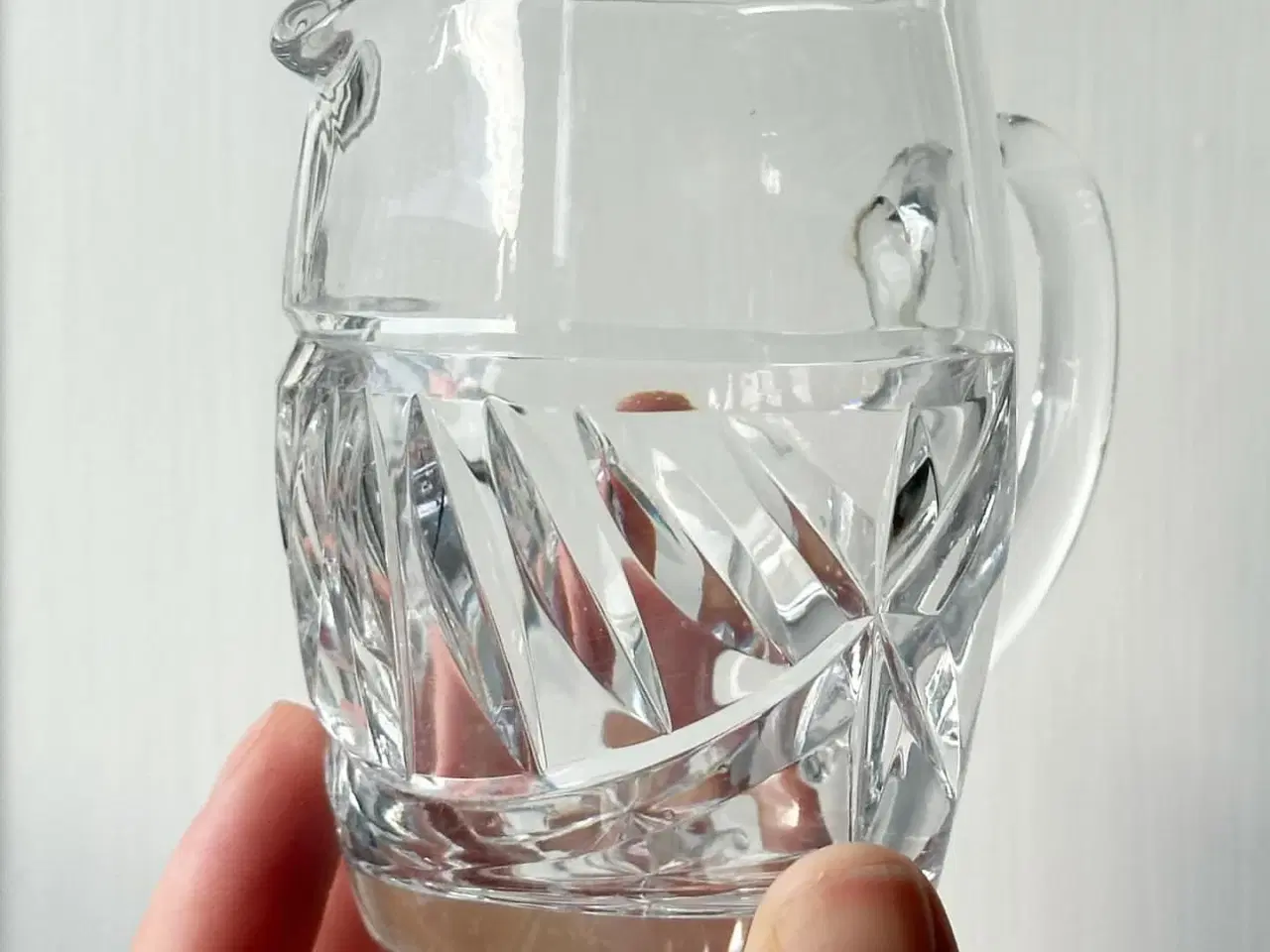 Billede 3 - Flødekande af krystalglas, tøndeformet