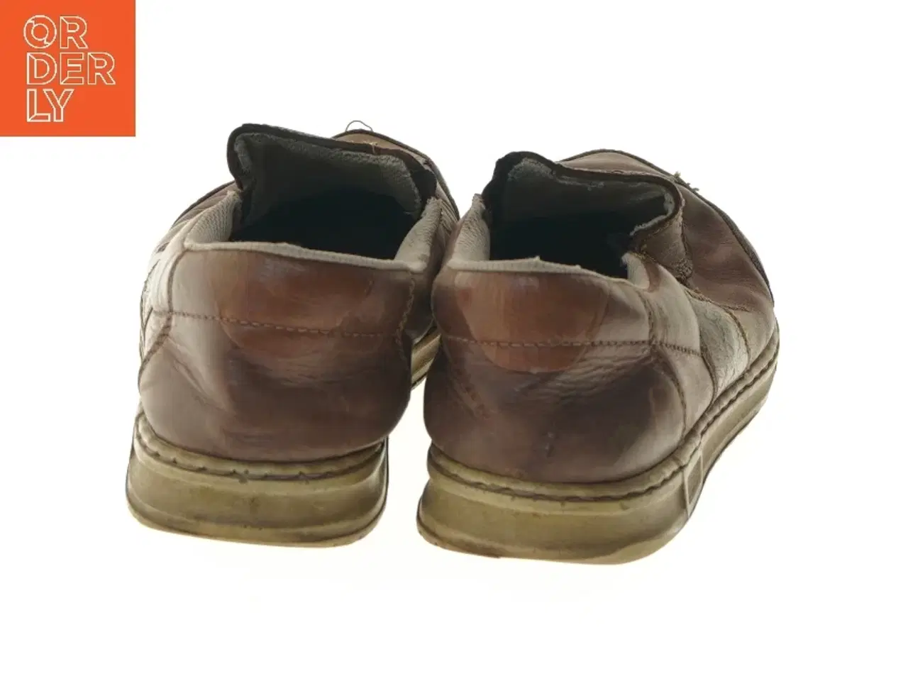 Billede 4 - Brune læder slip-on sko str. 44 fra Rieker (str. 44 )