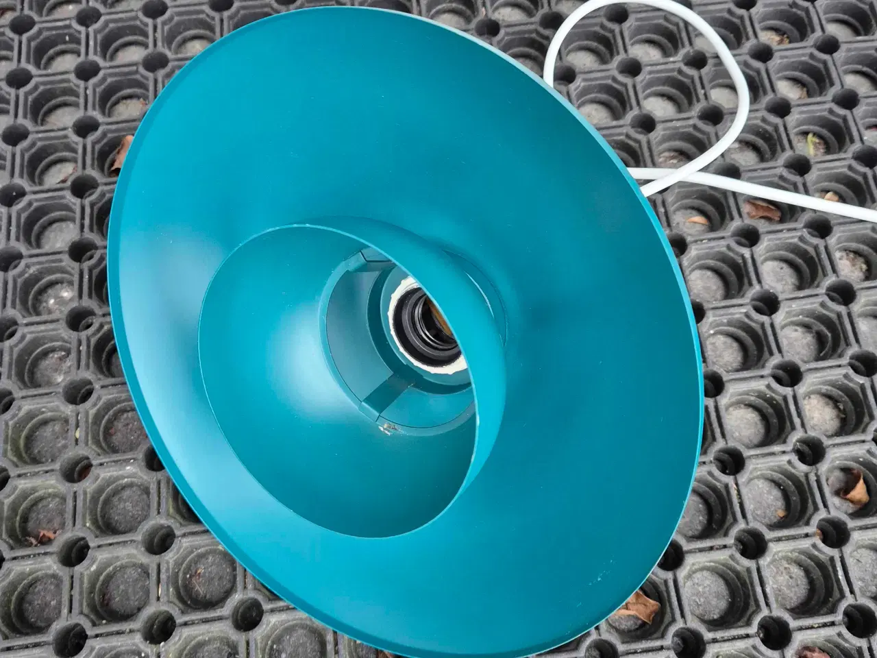 Billede 12 - Retrolampe i den flotteste blågrønnne farve