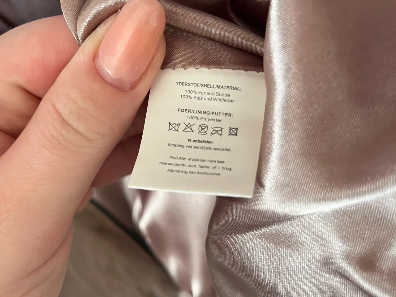 Billede 3 - Furst kaninpels jakke str. 40 – taupe / beige