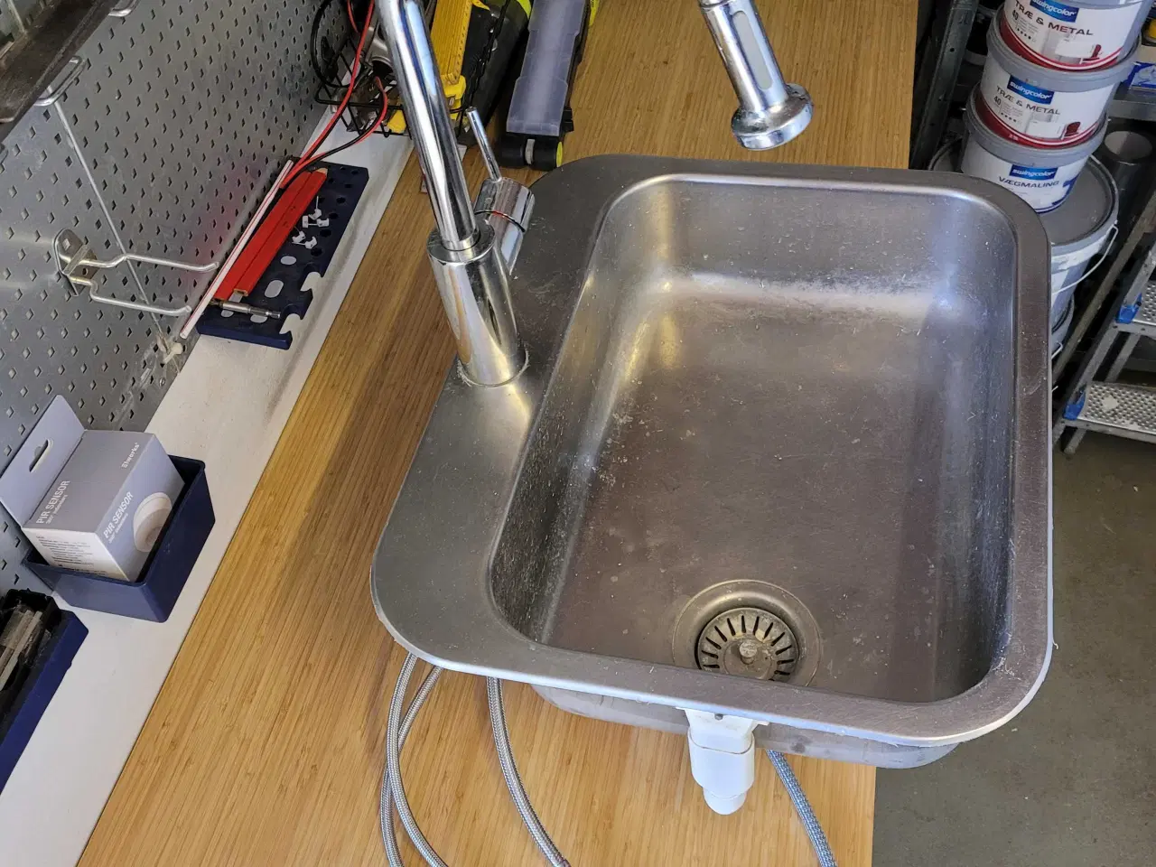 Billede 3 - Stålvask med udtræksvandhane