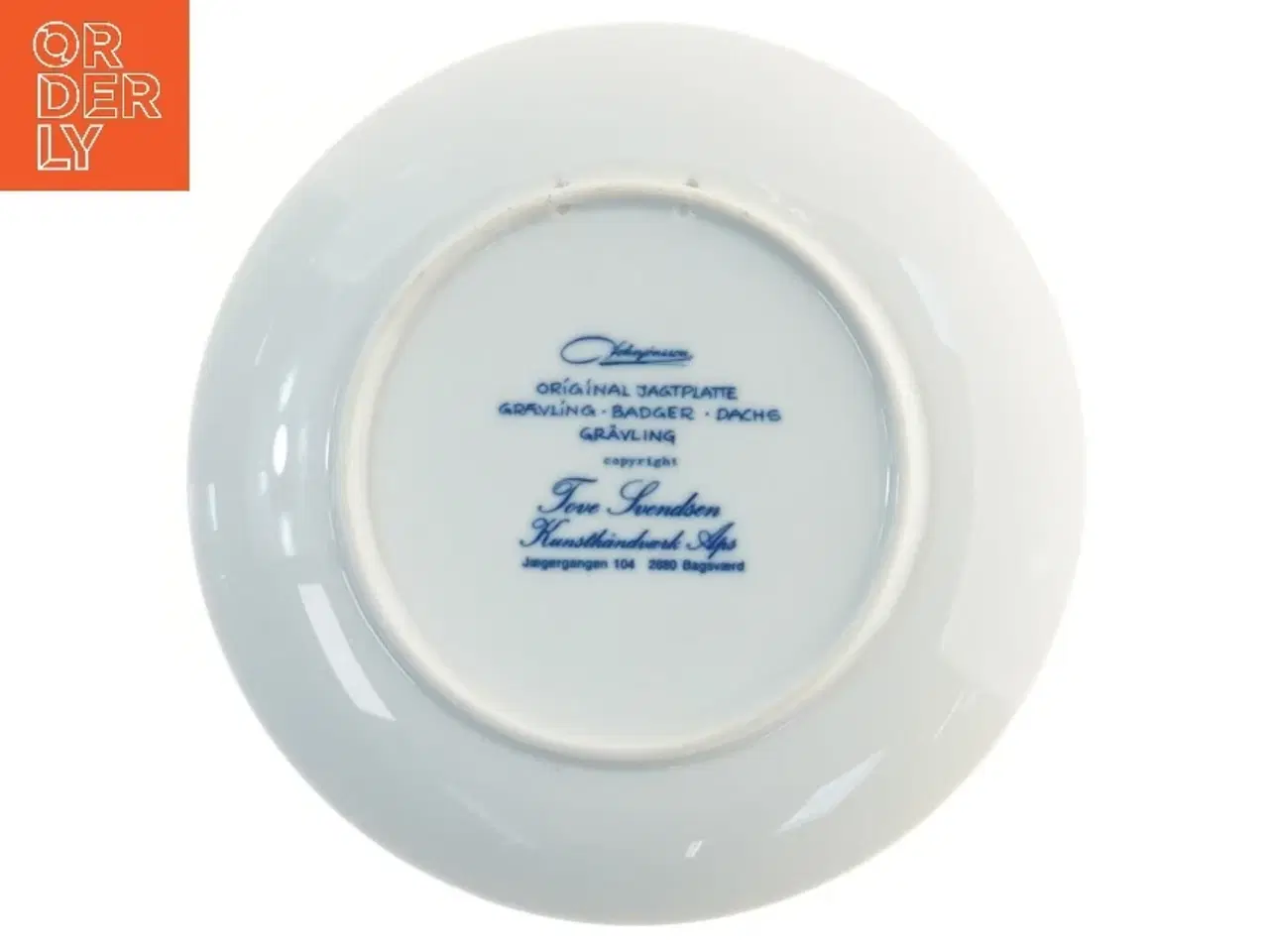 Billede 2 - Jagtplatte med grævlinger fra 1977 fra Tove Svendsen (str. Ø 19,5 cm)