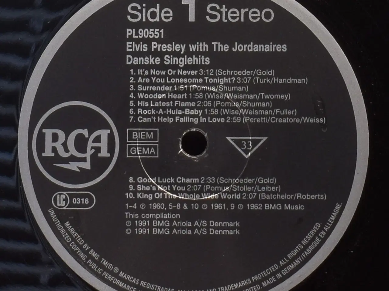 Billede 6 - Elvis Presley - Danske Singlehits - DK 1991 EX/EX