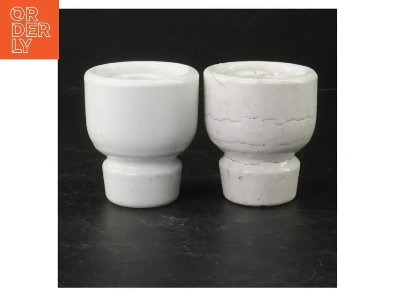 Billede 1 - Porcelæn lysestager fra B&G (str. Ø 8 cm. længde, 9 cm)