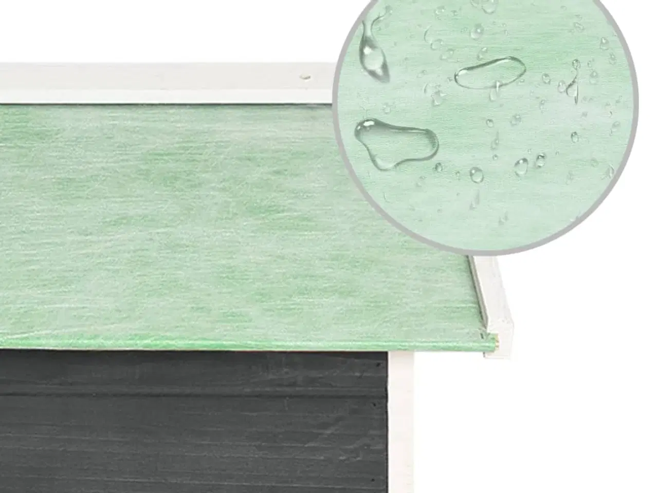 Billede 8 - Hus til robotplæneklipper 72x87x50 cm fyrretræ grå