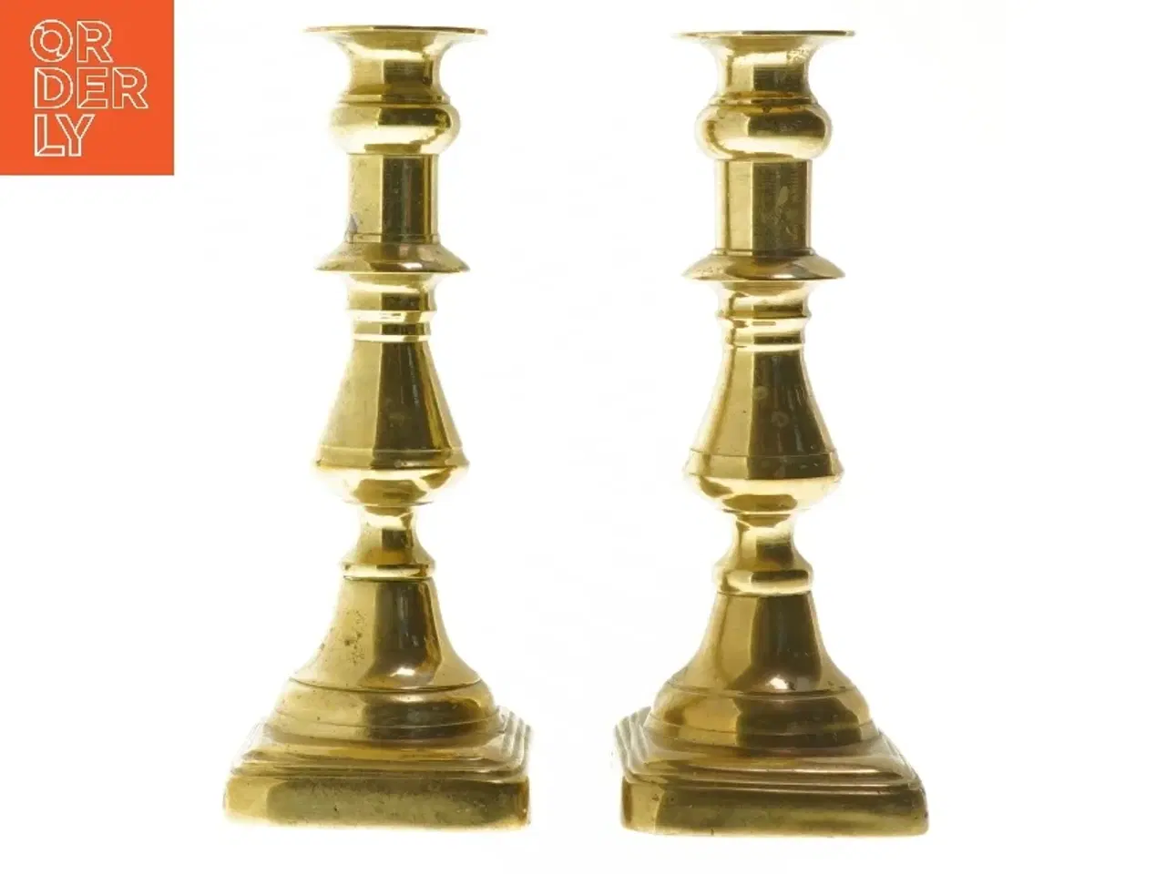 Billede 1 - Messing lysestager (str. 19,5 cm)