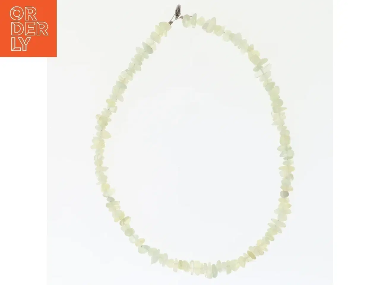 Billede 1 - Perlehalskæde i grønne nuancer (str. 46 cm)