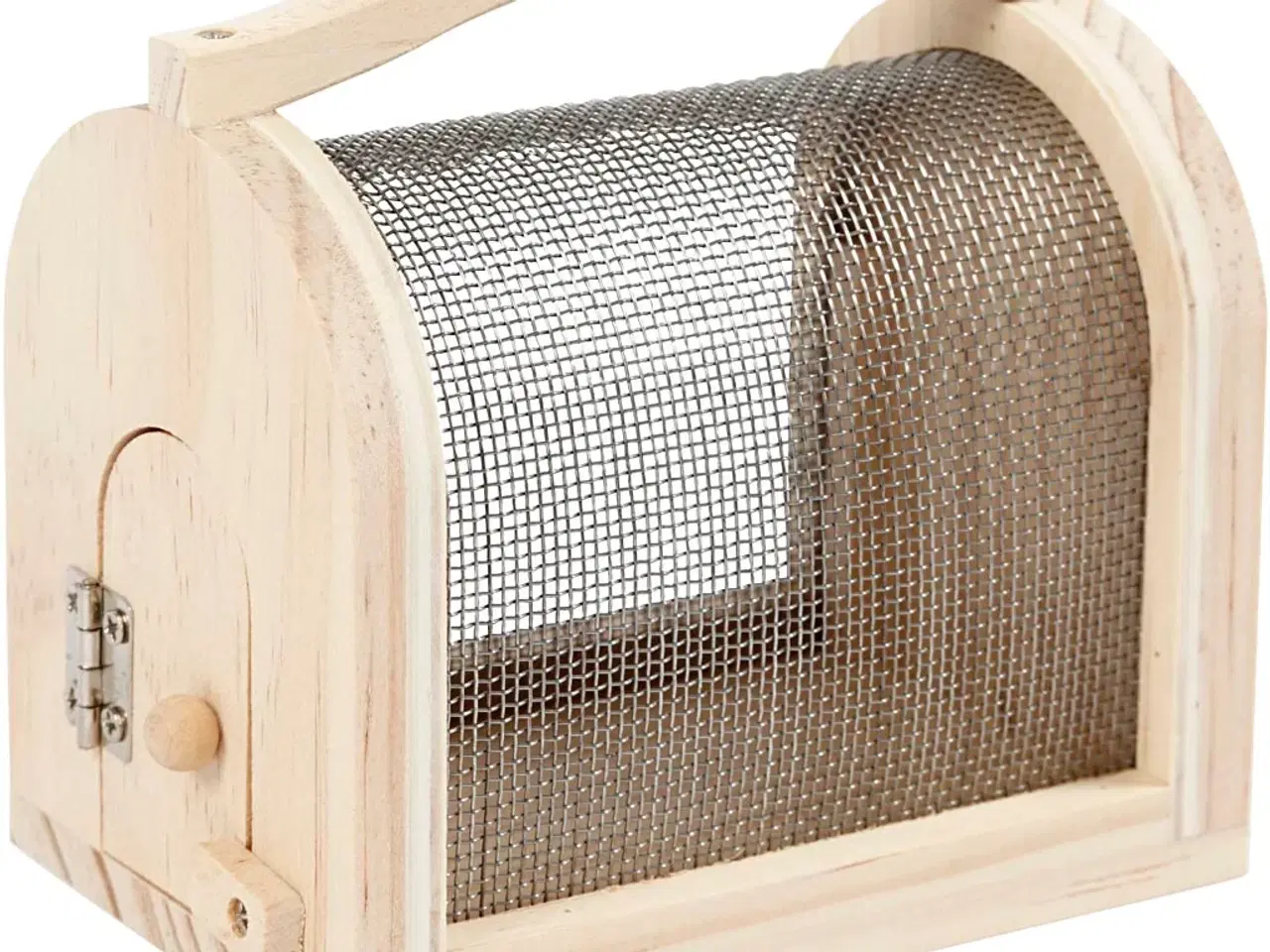 Billede 1 - Praktisk insektbur i lyst træ med ventilation