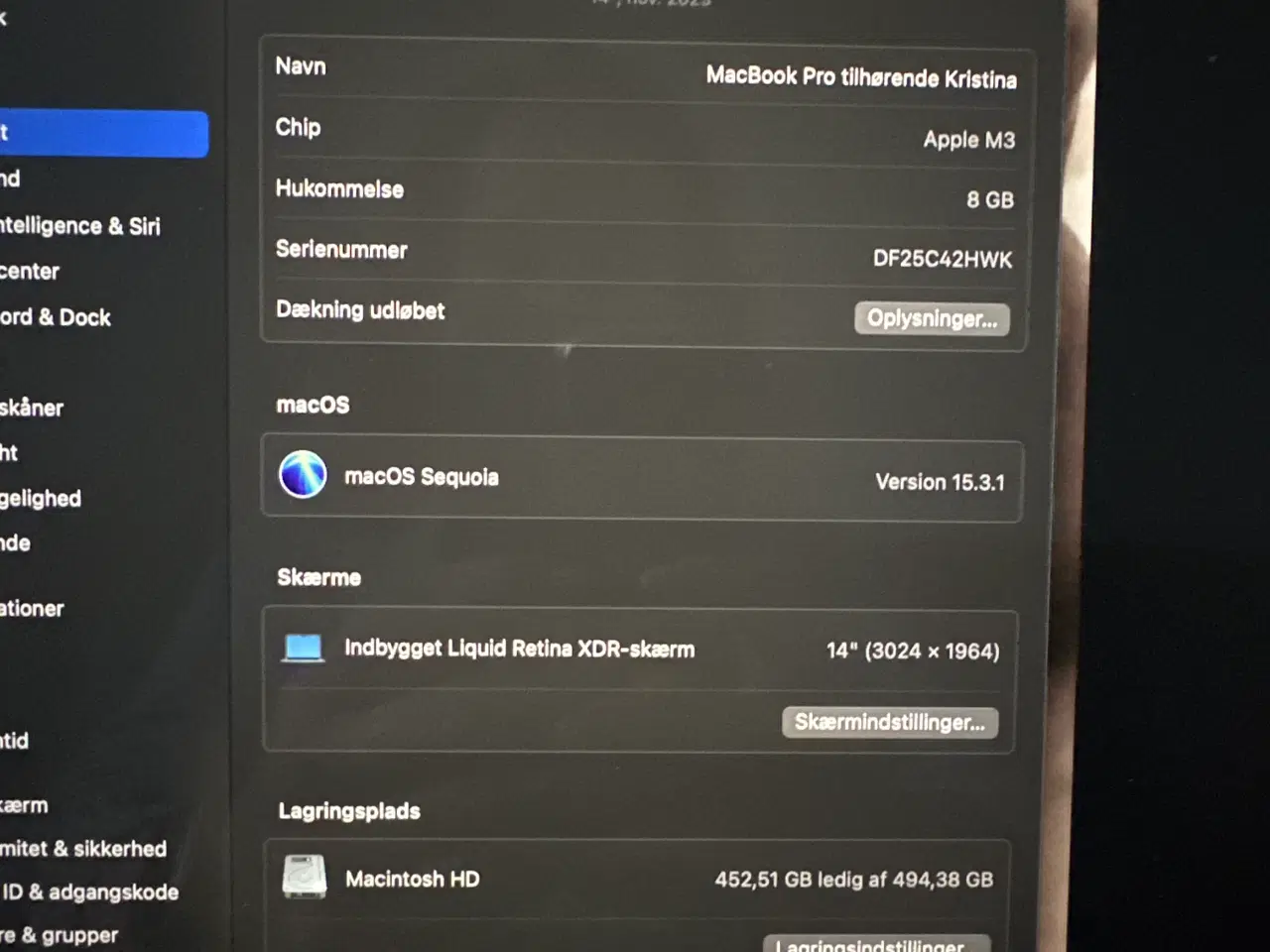 Billede 1 - Macbook Pro 14 M3 2023