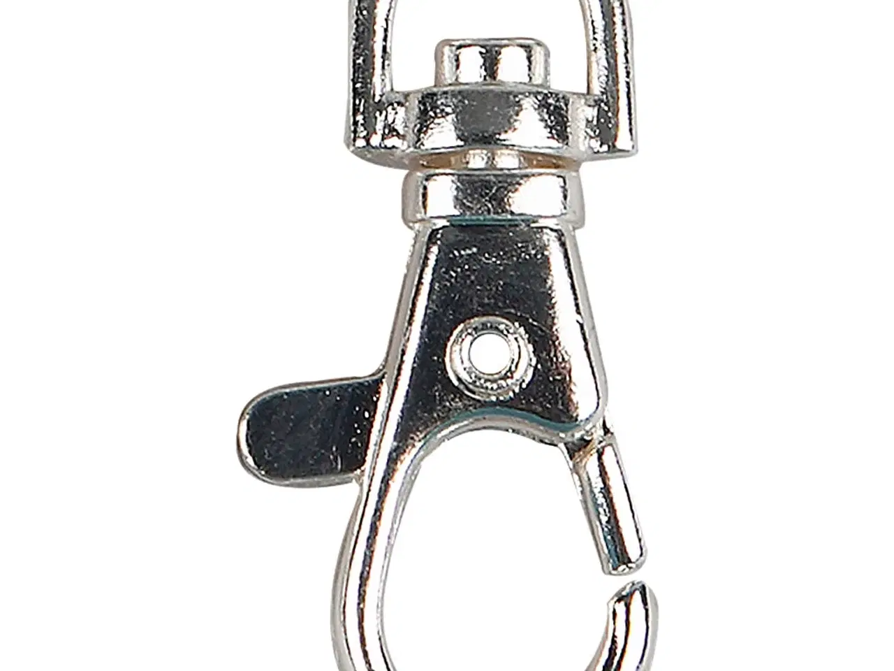Billede 1 - Karabinhage, H: 3,7 cm, diam. 37 mm, B: 1,4 cm, forsølvet, 15stk./ 1 pk.