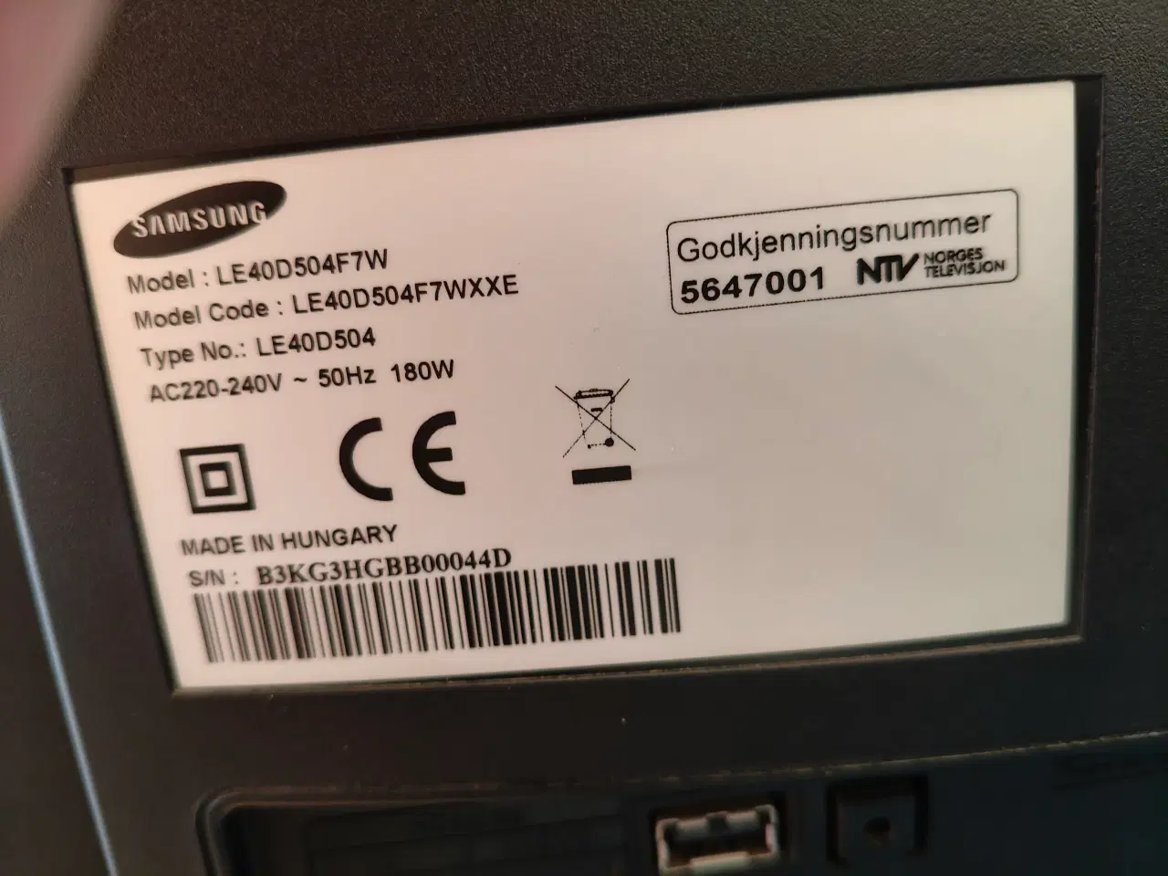 Billede 2 - Samsung 40 LCD TV