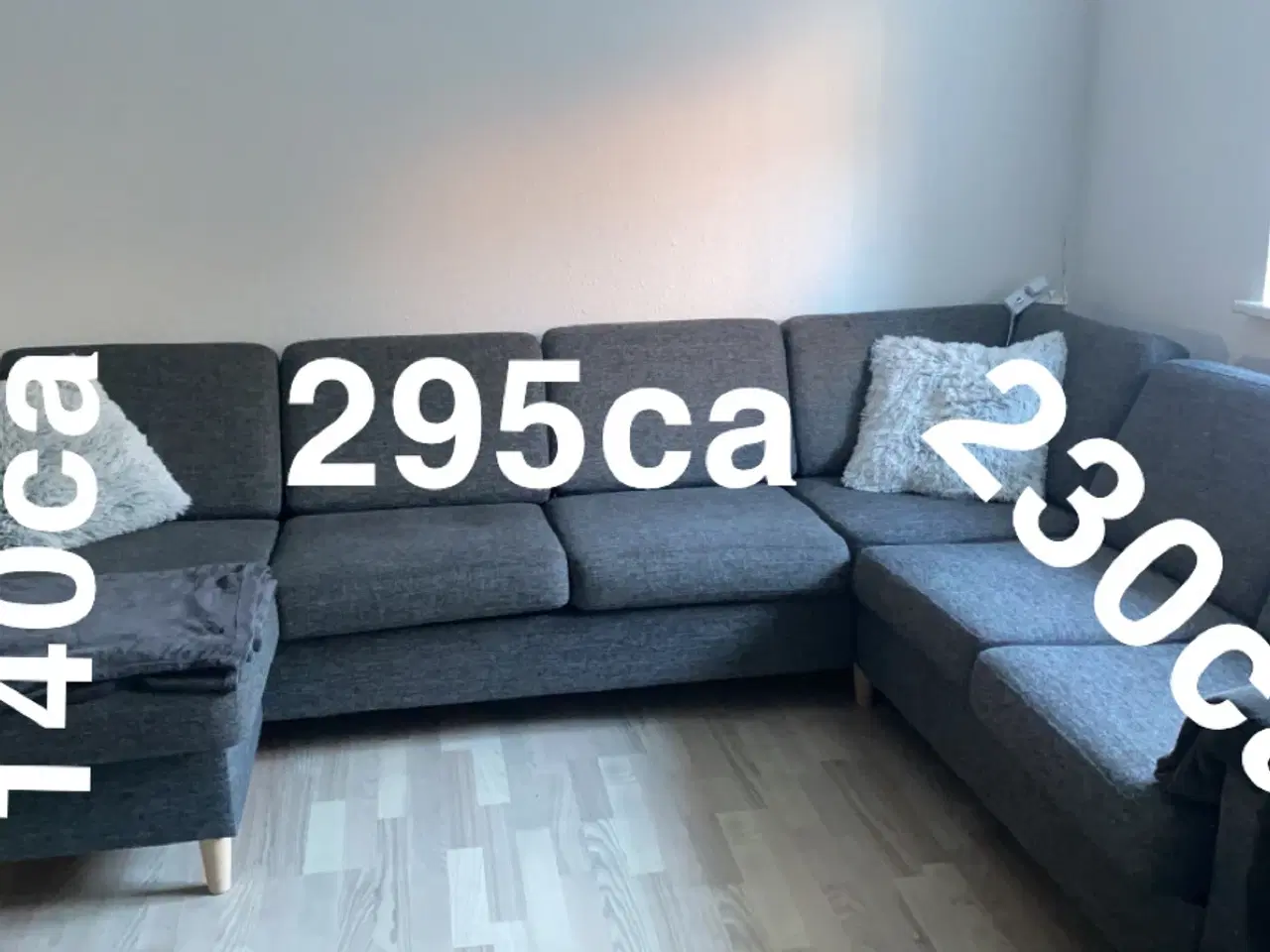 Billede 1 - U sofa i mørkt stof