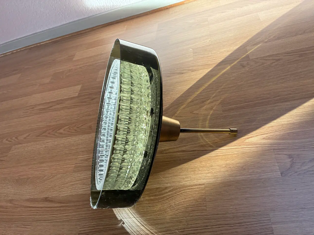 Billede 2 - Vintage prisme loftslampe med grønt glas