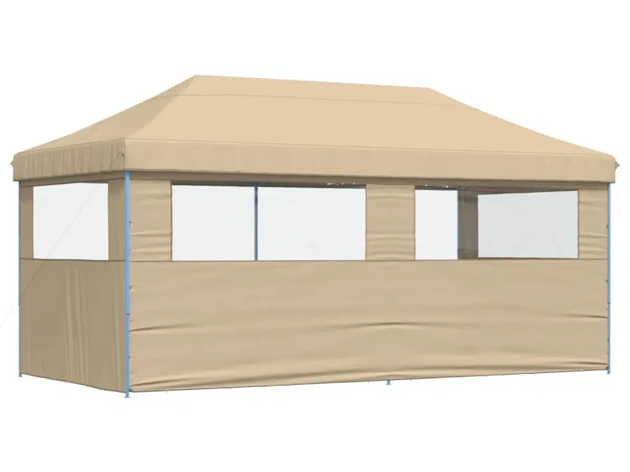 Billede 5 - Foldbart pop-up festtelt med 3 sidevægge beige