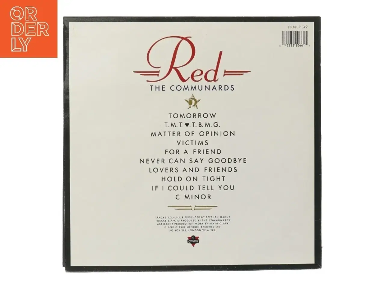 Billede 2 - Red The Communards LP fra London Records