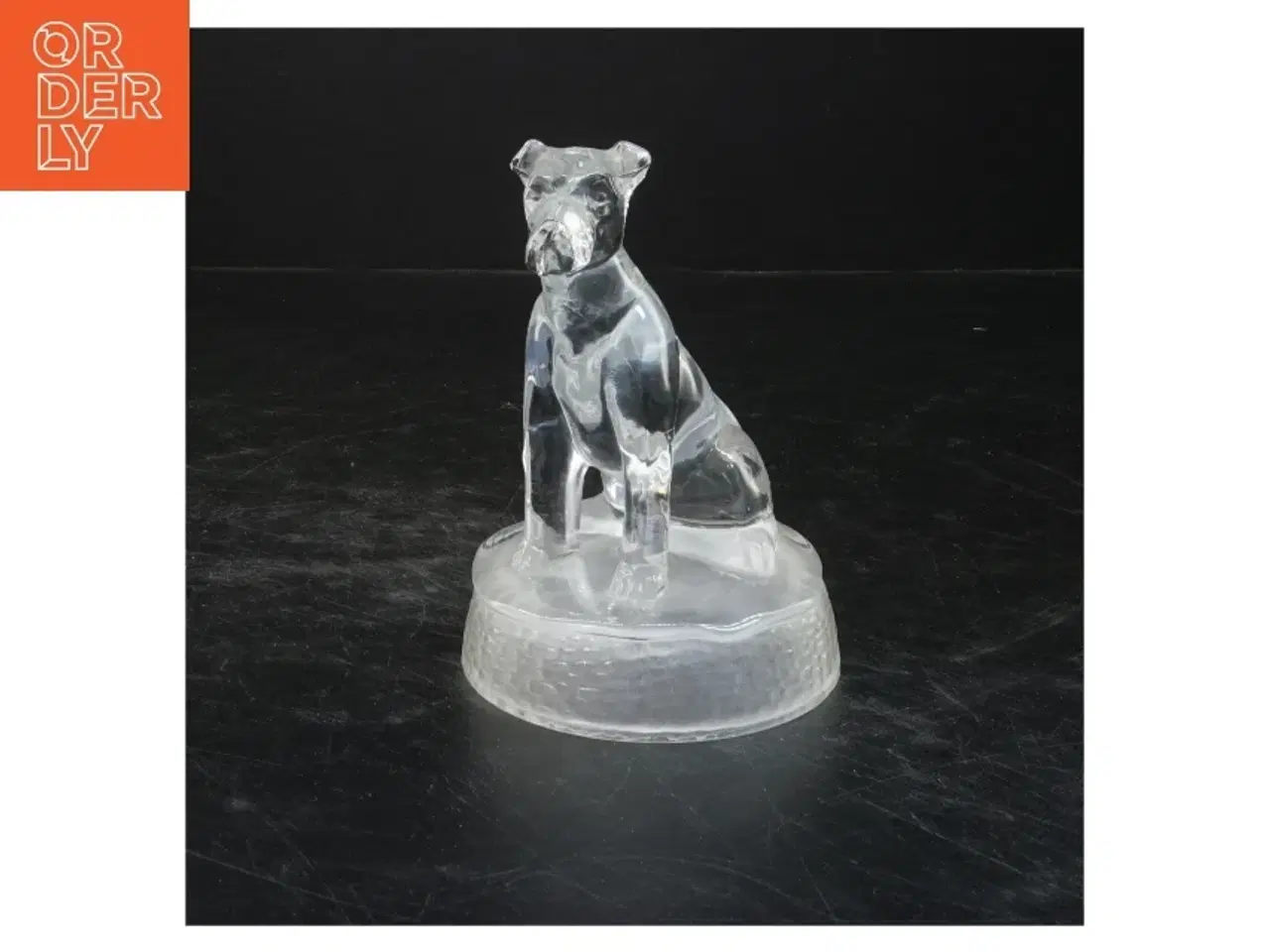 Billede 1 - Glasfigur af hund (str. 13 cm)