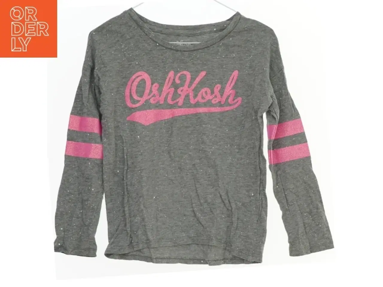 Billede 1 - Langærmet grå bluse med pink detaljer fra OshKosh fra OshKosh (str. 104)
