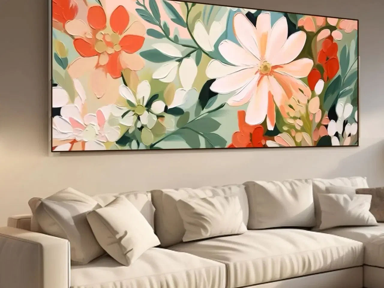 Billede 7 - Stort maleri 95 x 200 cm (Gratis levering)